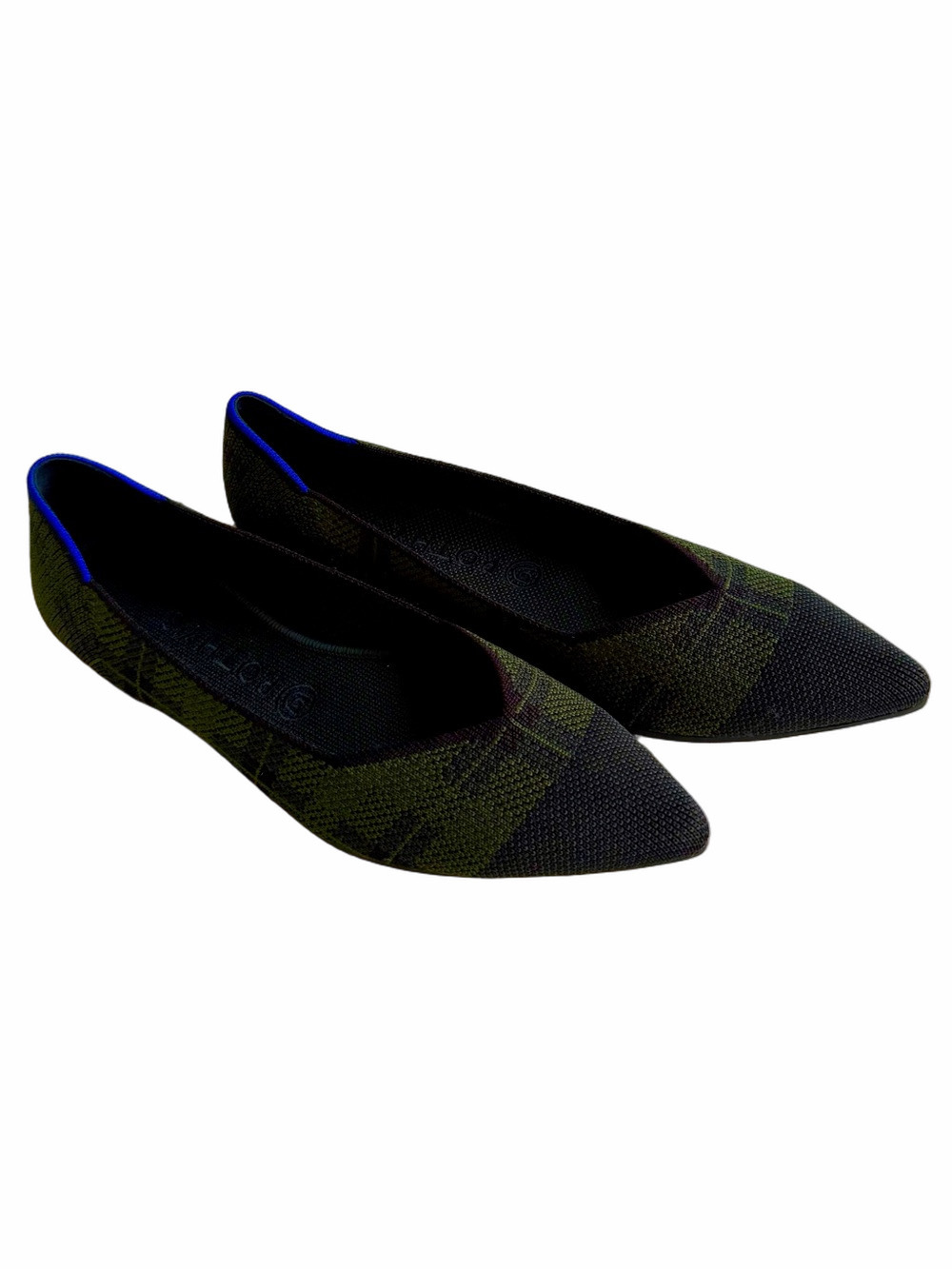 ROTHYS The Point Racer Green Check Plaid Tartan Slip Ons Retired Size 10 EUC - Picture 2 of 14